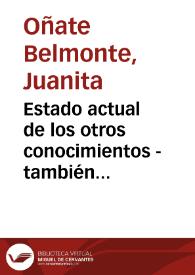 Estado actual de los otros conocimientos -también llamados brujería- en Montilla