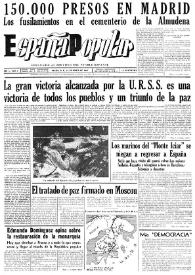 España popular : semanario al servicio del pueblo español. Año I, núm. 6, 21 de marzo de 1940