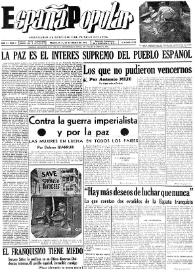 España popular : semanario al servicio del pueblo español. Año I, núm. 7, 28 de marzo de 1940