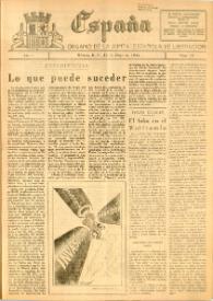 España : Órgano de la Junta Española de Liberación. Año I, núm. 15, 13 de mayo de 1944