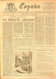 España : Órgano de la Junta Española de Liberación. Año I, núm. 22, 1 de julio de 1944