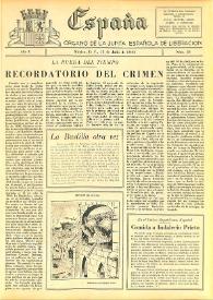 España : Órgano de la Junta Española de Liberación. Año I, núm. 24, 15 de julio de 1944