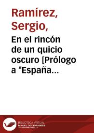 En el rincón de un quicio oscuro [Prólogo a 