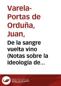 De la sangre vuelta vino (Notas sobre la ideología de la identidad en la primera parte de Don Quijote)