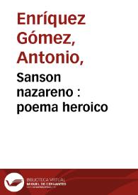 Sanson nazareno : poema heroico