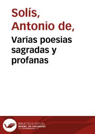 Varias poesias sagradas y profanas