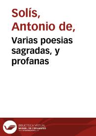 Varias poesias sagradas, y profanas