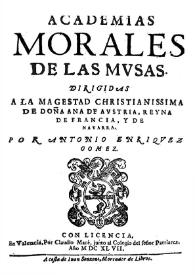  Academias morales de las musas ...