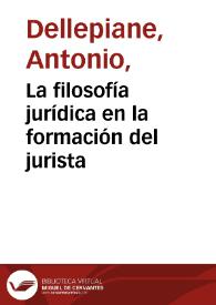 La filosofía jurídica en la formación del jurista