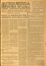 Izquierda Republicana. Año II, núm. 13, 15 de agosto de 1945