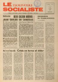 Le Nouveau Socialiste. 2e Année, numéro 21, jeudi 15 mars 1973