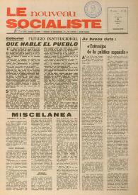 Le Nouveau Socialiste. 2e Année, numéro 22, jeudi 22 mars 1973