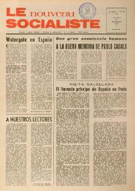 Le Nouveau Socialiste. 2e Année, numéro 40, jeudi 15 novembre 1973