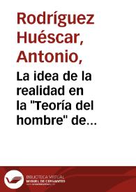 La idea de la realidad en la 