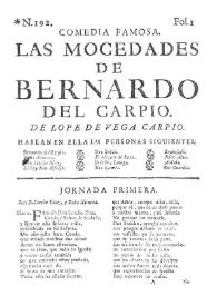 Comedia famosa. Las mocedades de Bernardo del Carpio