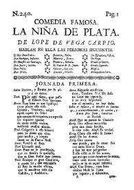 Comedia famosa. La niña plata