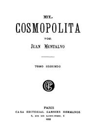 El cosmopolita. Tomo segundo