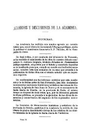 Noticias. Boletín de la Real Academia de la Historia, tomo 2 (marzo 1883). Cuaderno III. Acuerdos y discusiones de la Academia