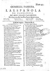 Comedia famosa. La española de Florencia