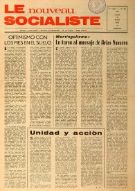 Le Nouveau Socialiste. 5e Année, numéro 92, lundi 15 mars 1976