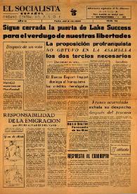 El Socialista Español : órgano central del P.S.O.E. Año IV, núm. 42, junio de 1949