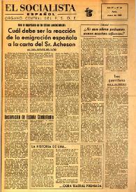 El Socialista Español : órgano central del P.S.O.E. Año IV, núm. 46, marzo de 1950