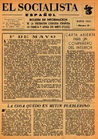 El Socialista Español : órgano central del P.S.O.E. Núm. 10, mayo de 1951