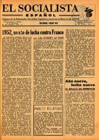 El Socialista Español : órgano central del P.S.O.E. Diciembre-enero de 1952