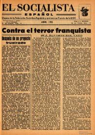 El Socialista Español : órgano central del P.S.O.E. Abril de 1952