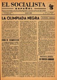 El Socialista Español : órgano central del P.S.O.E. Junio de 1952