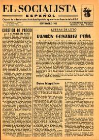 El Socialista Español : órgano central del P.S.O.E. Septiembre de 1952