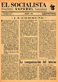 El Socialista Español : órgano central del P.S.O.E. Marzo de 1953