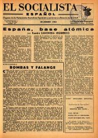 El Socialista Español : órgano central del P.S.O.E. Diciembre de 1953