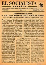 El Socialista Español : órgano central del P.S.O.E. Enero de 1954