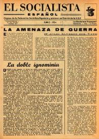 El Socialista Español : órgano central del P.S.O.E. Junio de 1954