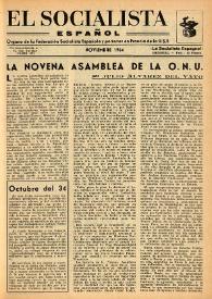 El Socialista Español : órgano central del P.S.O.E. Noviembre de 1954