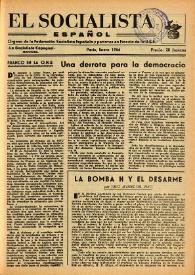 El Socialista Español : órgano central del P.S.O.E. Enero de 1956