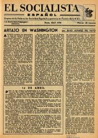 El Socialista Español : órgano central del P.S.O.E. Abril de 1956