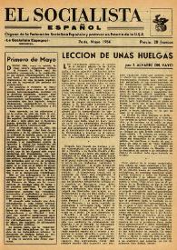 El Socialista Español : órgano central del P.S.O.E. Mayo de 1956