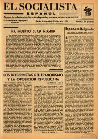 El Socialista Español : órgano central del P.S.O.E. Noviembre-diciembre de 1956