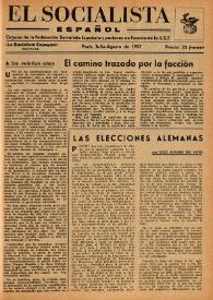 El Socialista Español : órgano central del P.S.O.E. Julio-agosto de 1957