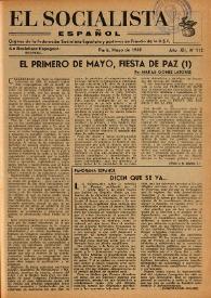 El Socialista Español : órgano central del P.S.O.E. Año XII, núm. 112, mayo de 1958