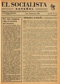 El Socialista Español : órgano central del P.S.O.E. Año XII, núm. 115, septiembre de 1958