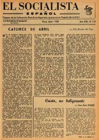 El Socialista Español : órgano central del P.S.O.E. Año XIII, núm. 119, abril de 1959