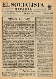 El Socialista Español : órgano central del P.S.O.E. Año XIII, núm. 120, mayo de 1959