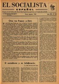 El Socialista Español : órgano central del P.S.O.E. Año XIII, núm. 122, agosto de 1959