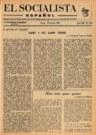 El Socialista Español : órgano central del P.S.O.E. Año XIII, núm. 123, octubre de 1959