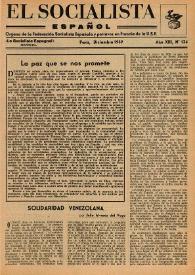 El Socialista Español : órgano central del P.S.O.E. Año XIII, núm. 124, diciembre de 1959