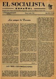 El Socialista Español : órgano central del P.S.O.E. Año XV, núm. 132, junio de 1961