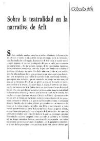 Sobre la teatralidad en la narrativa de Arlt